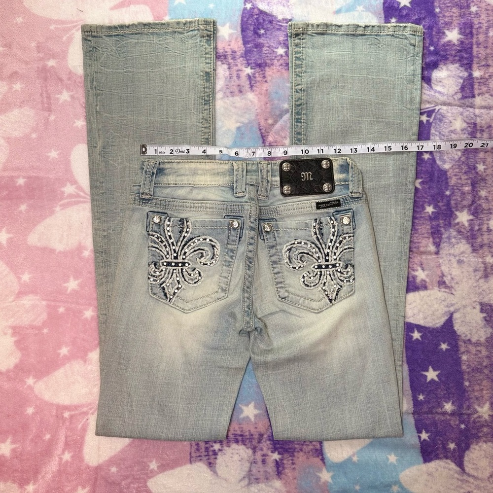 Women's Light Blue Embellished Jeans